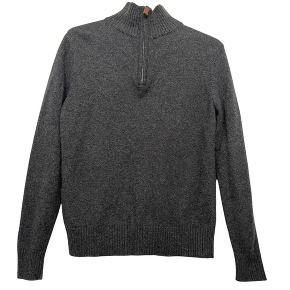 J. Crew Mercantile1/4 Zip Mock Neck Lambswool Blend Sweater Size Small - Picture 6 of 6